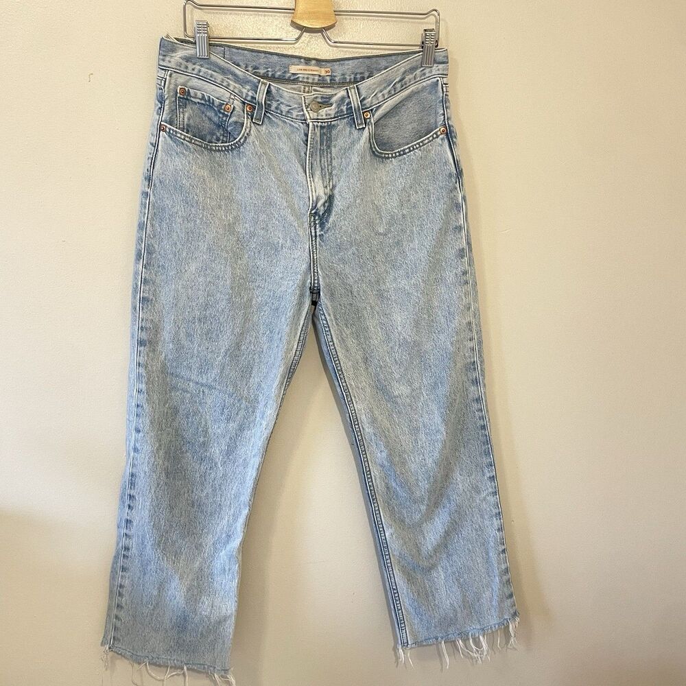 Levi’s Women’s Low Pro Straight Light Wash Denim Baggy Sz 30
